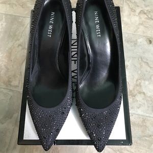 Black Crystalized Heels